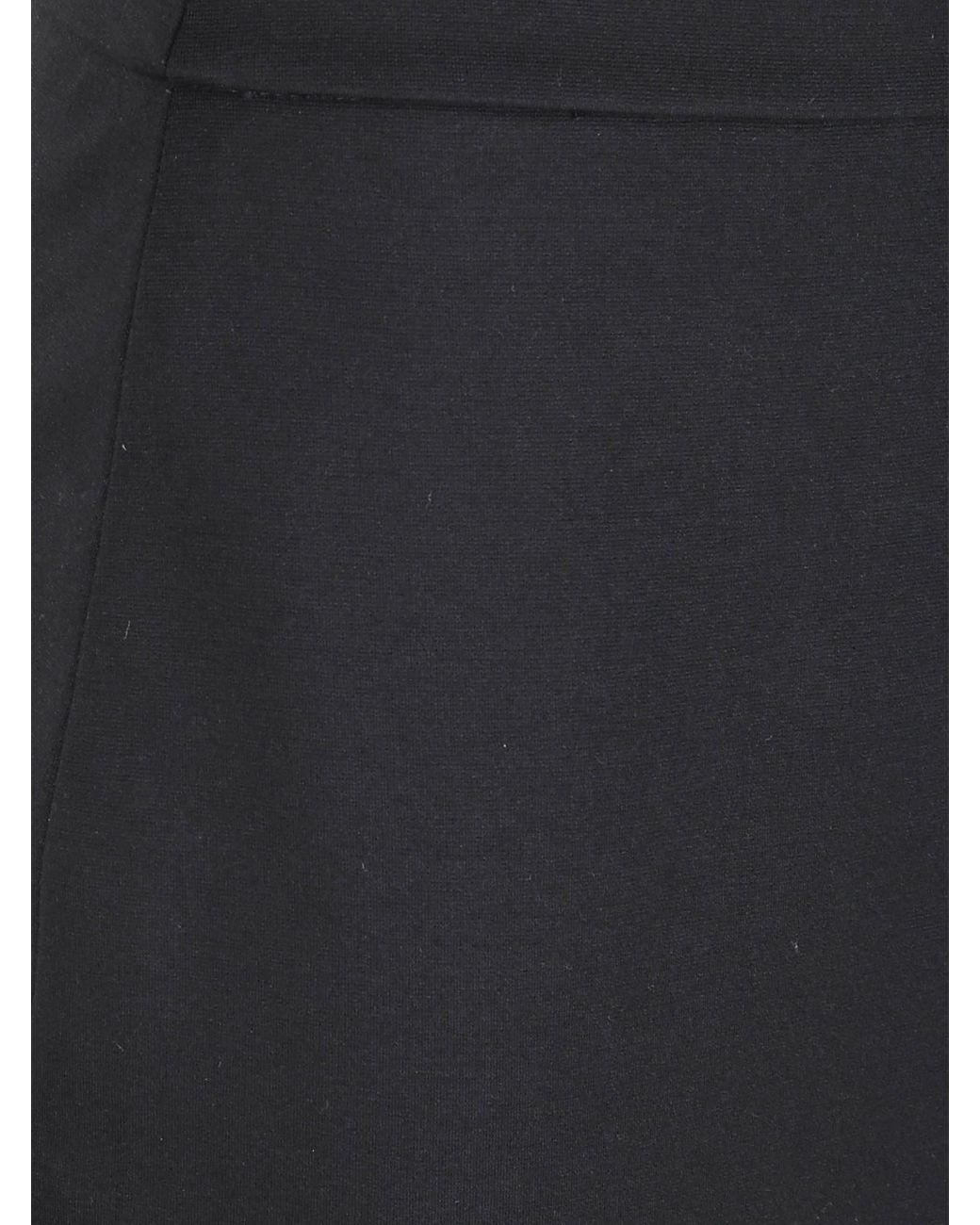 True Royal Black Slit Midi Skirt