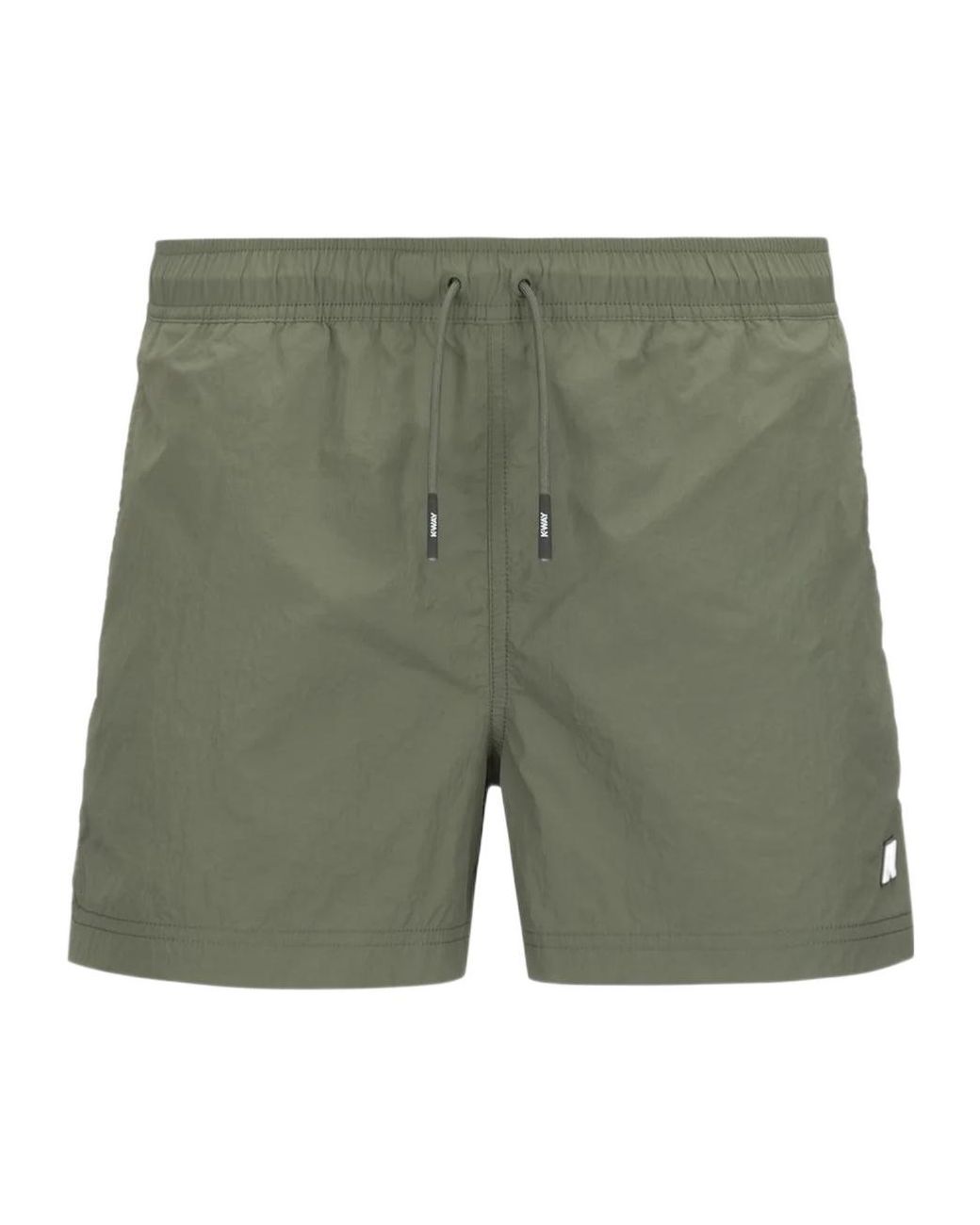 K-Way Green Drawstring Waist Swim Shorts for men