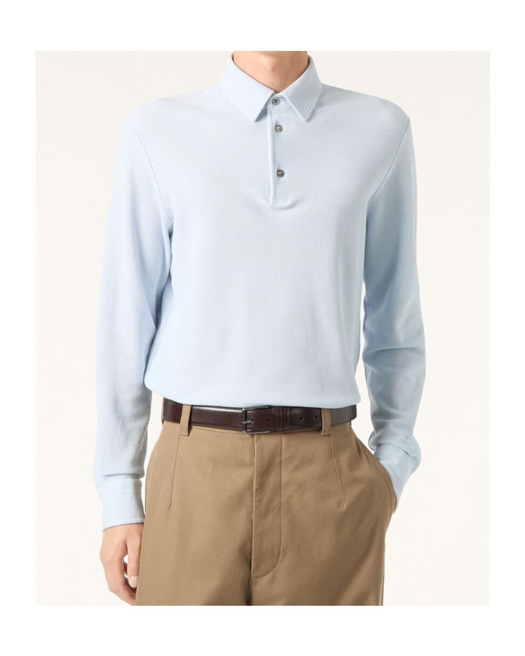 Loro Piana Blue Polo Shirt for men