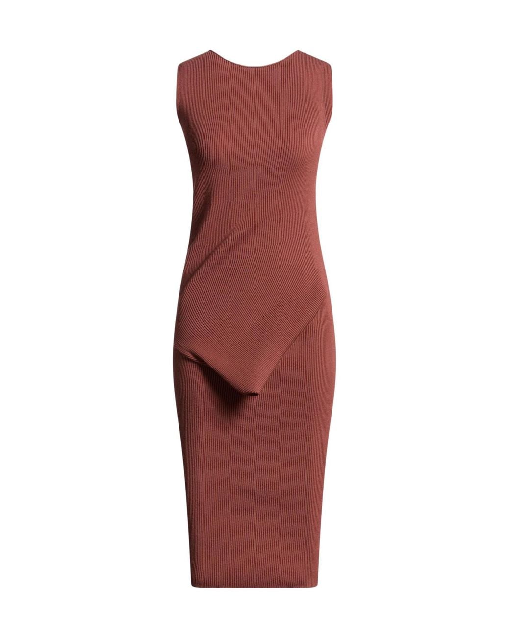 Rick Owens Red Sleeveless Bodycon Dress