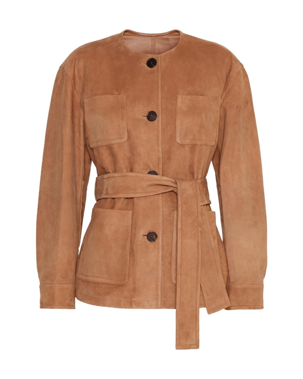 Max Mara Brown Studio Boemia Belted Pocket Jacket