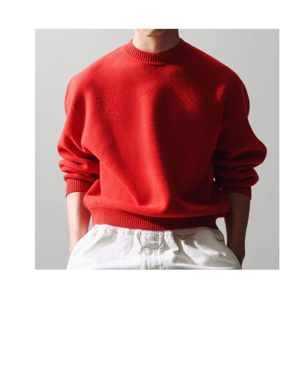 Jacquemus Red Regular Fit Crewneck Jumper for men