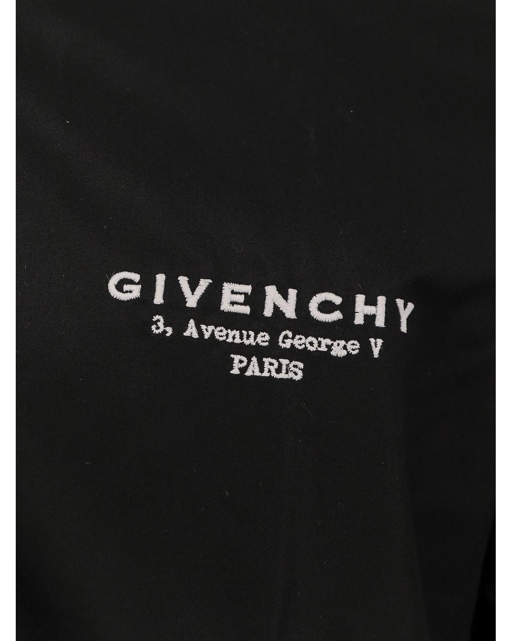 Givenchy Black Logo Embroidered Long-Sleeved Shirt for men