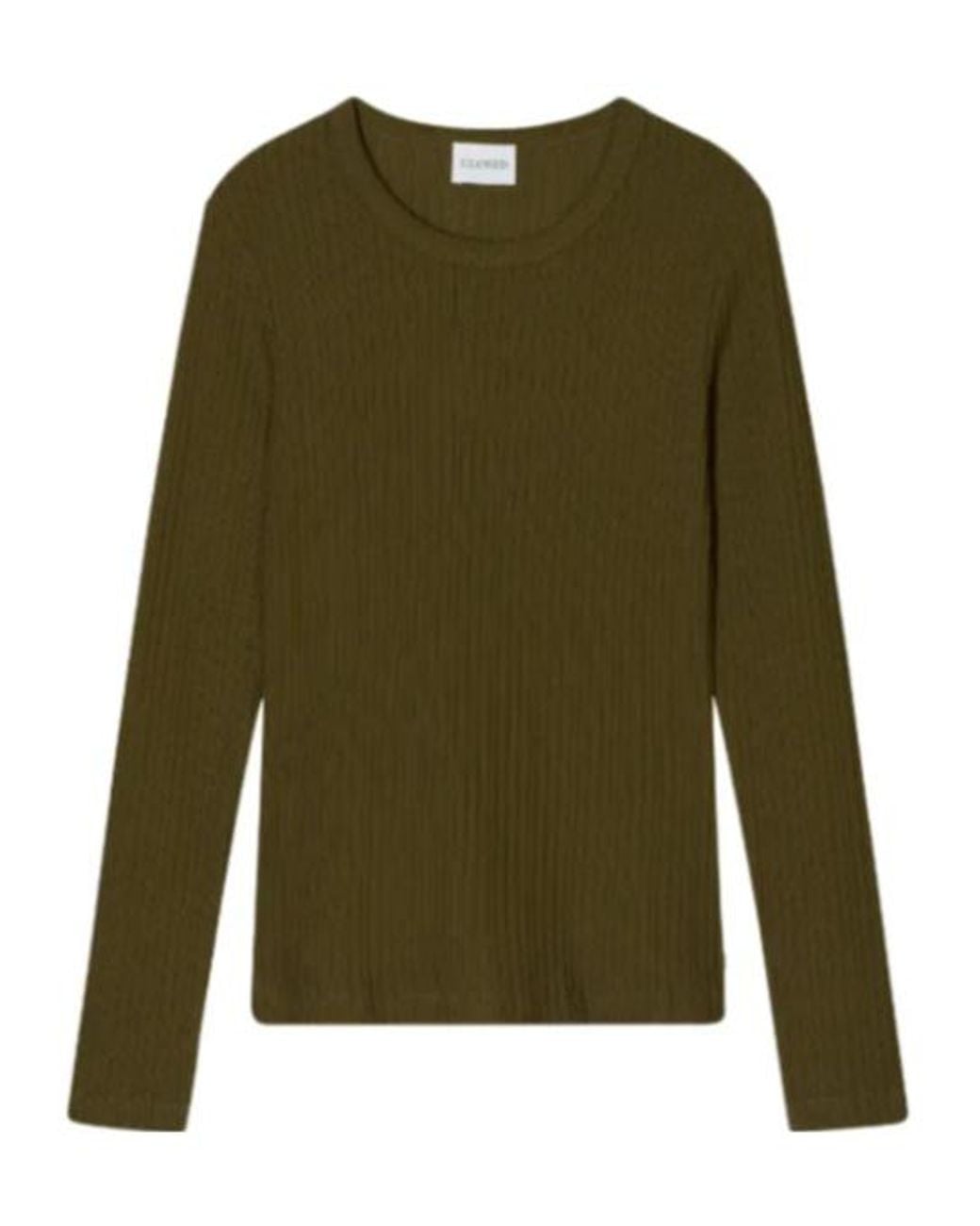 Closed Green Crewneck Long Sleeve Top