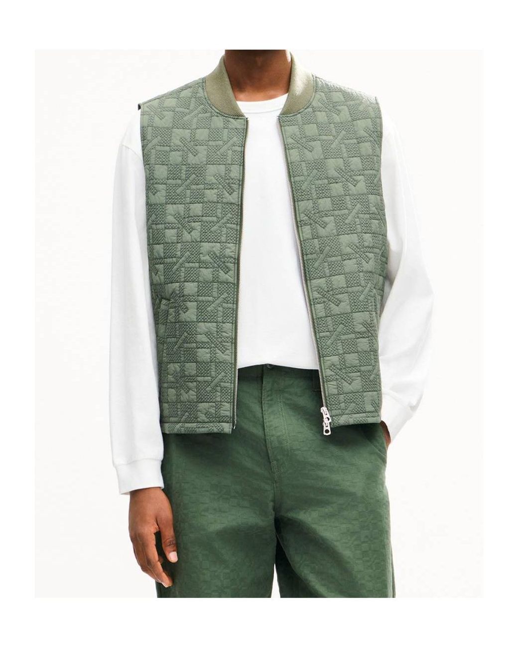 KENZO Green 'Gram' Quilted Gilet for men