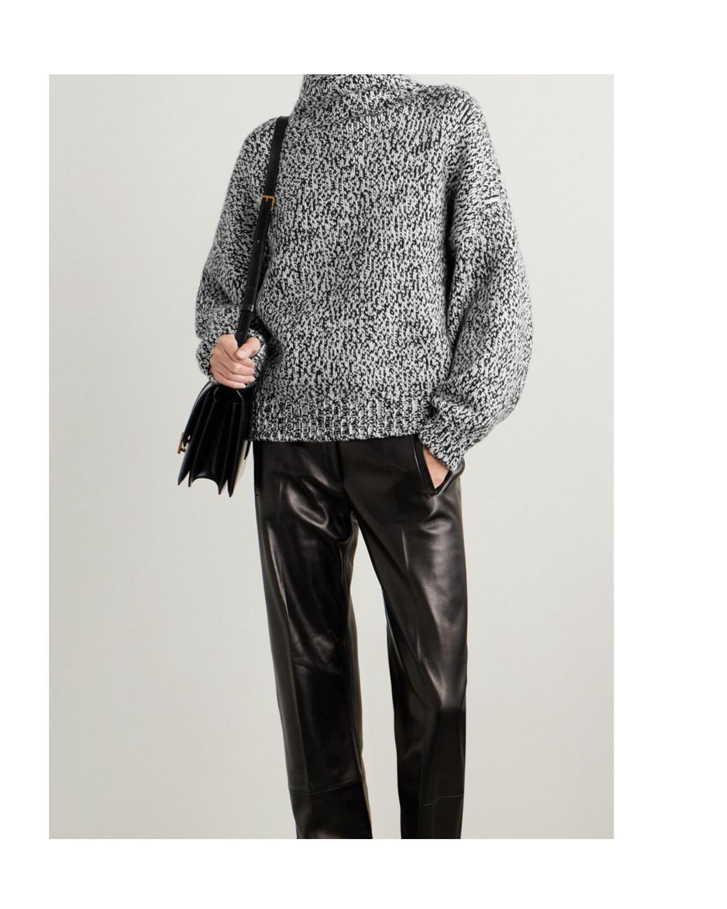 Khaite Gray Leon Cashmere Turtleneck Sweater