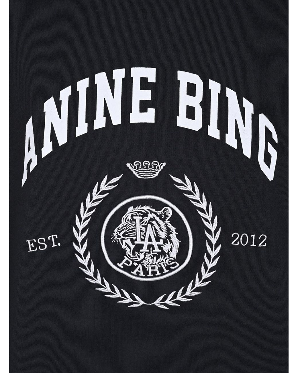Anine Bing Black Miles Logo Sweatshirt