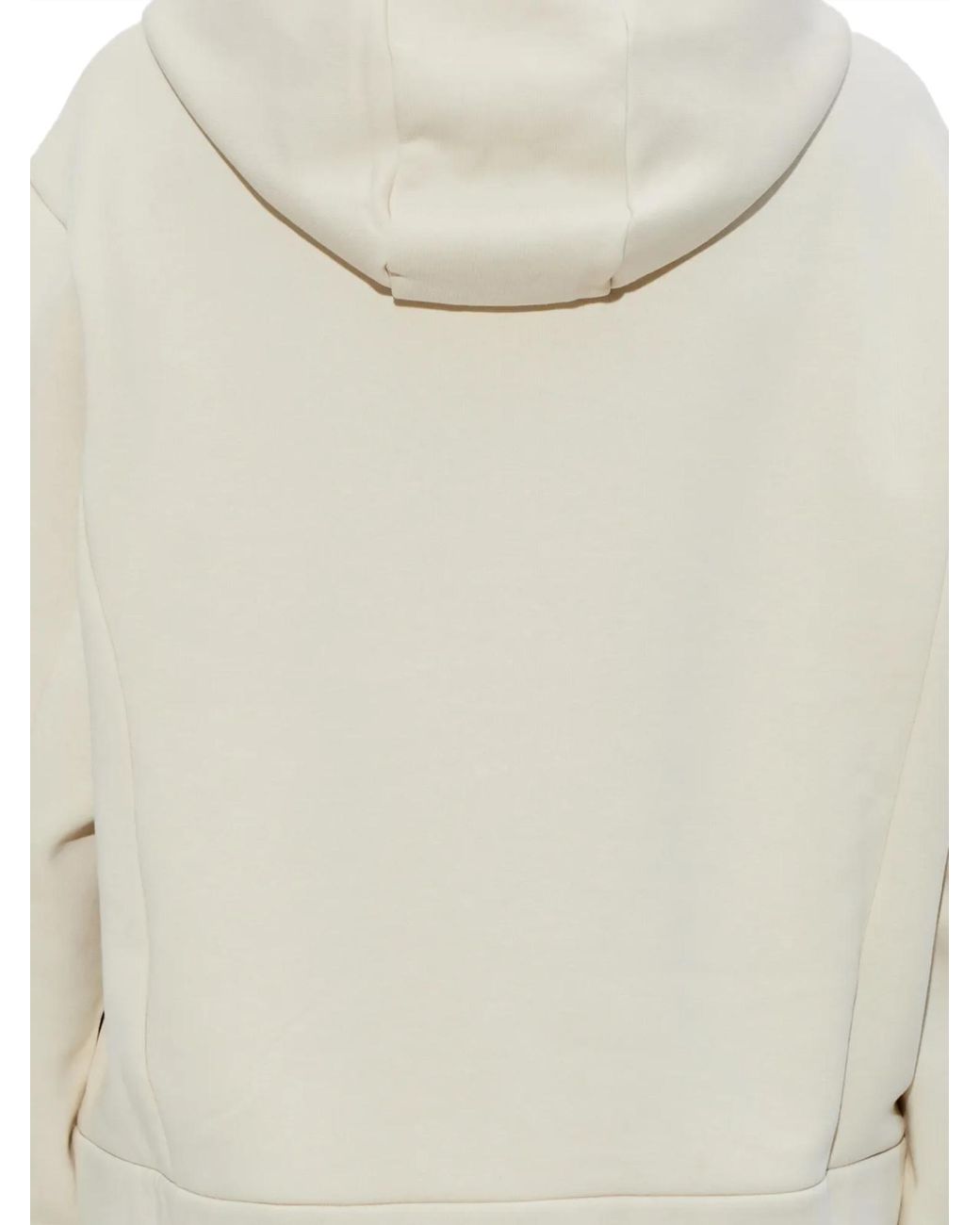 Moncler White Drawstring Hoodie