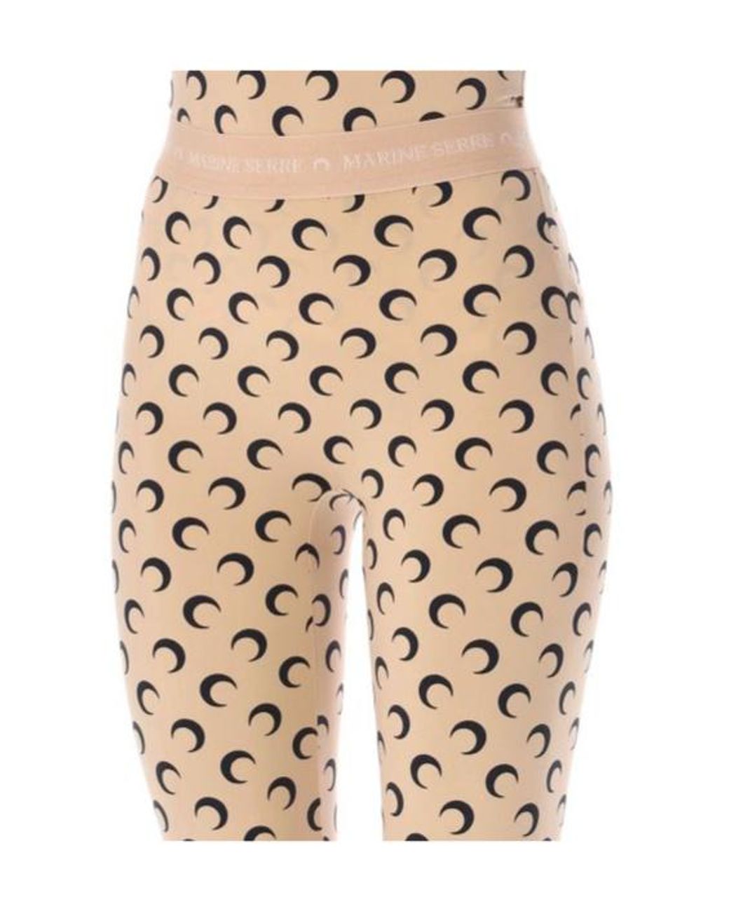 MARINE SERRE Natural Moon Printed Skinny-Cut Leggings
