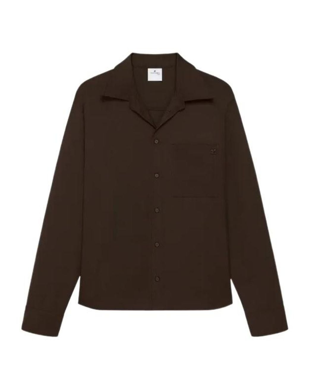 Courreges Brown Button-Up Shirt for men