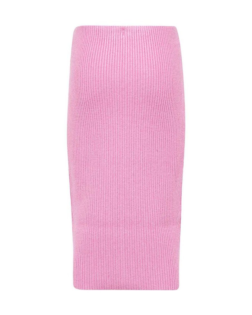 Tom Ford Pink Ribbed Zip Knitted Skirt