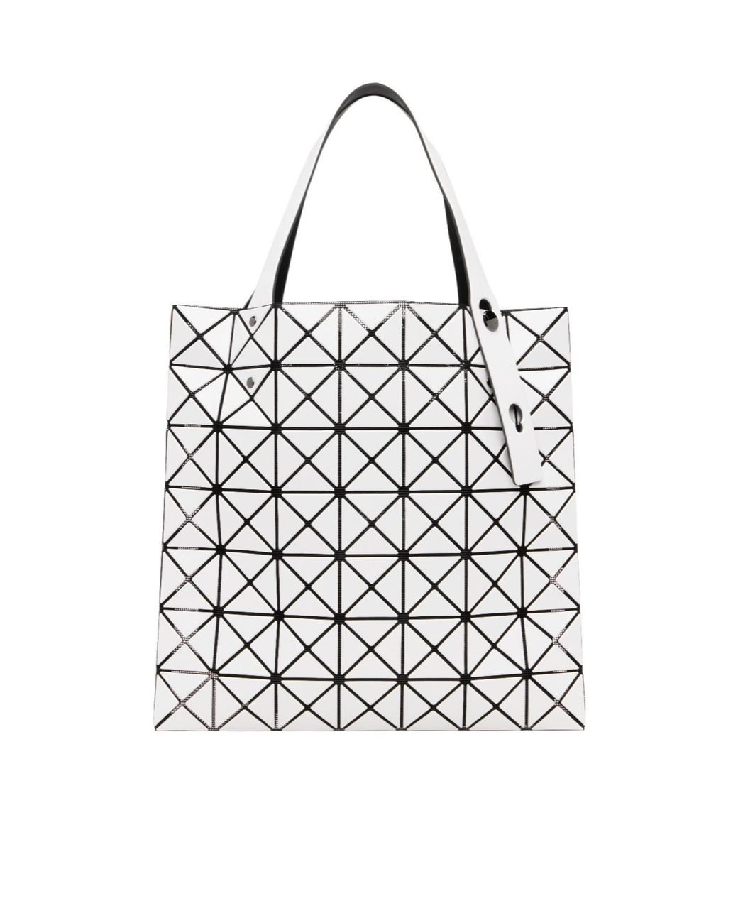 Issey Miyake White Geometric Patterned Shoulder Bag for men