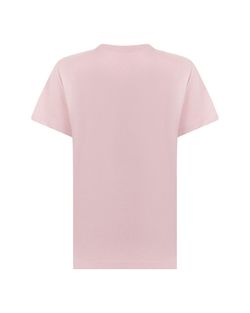 Moncler Pink Logo Patch Crewneck T-Shirt