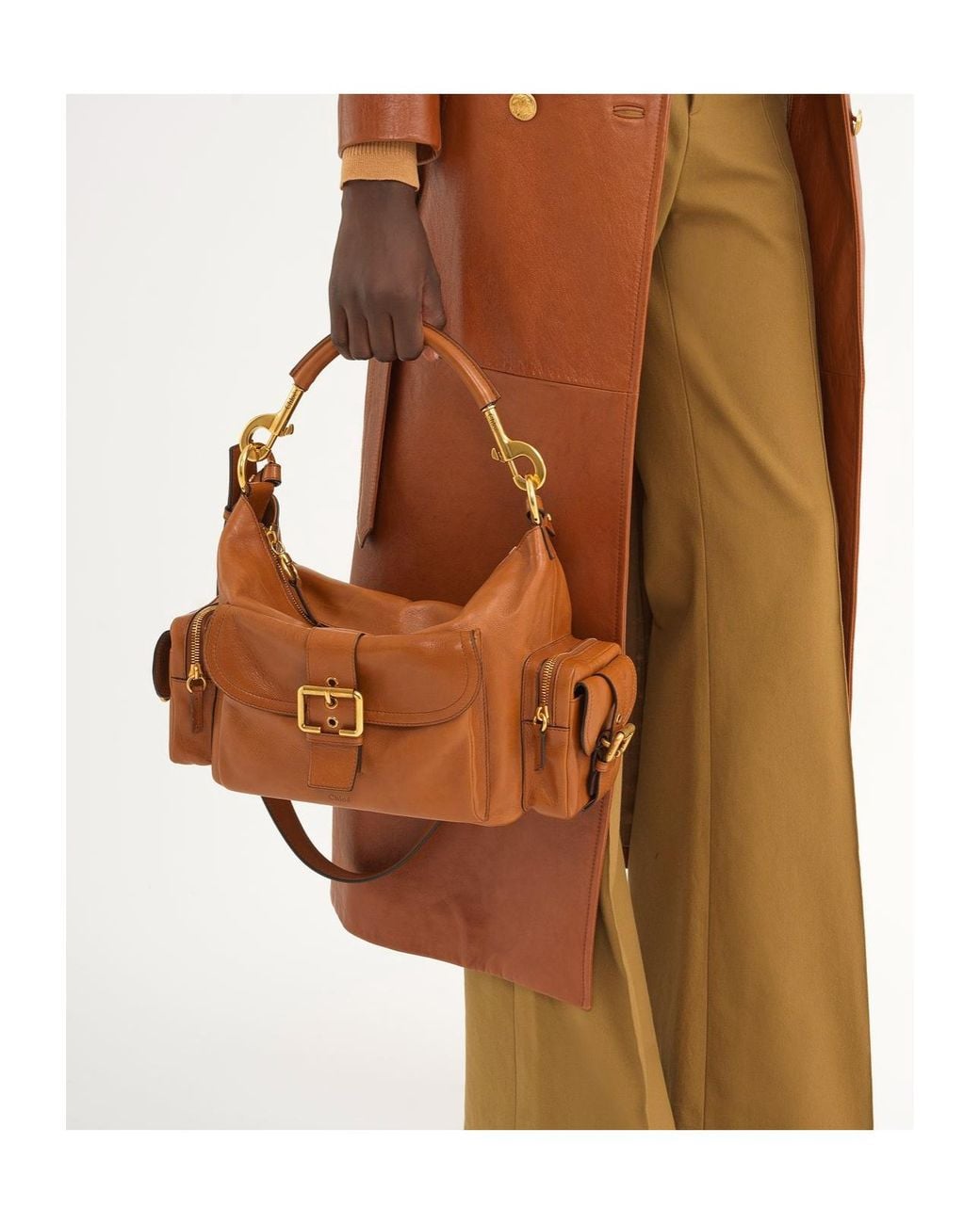 Chloé Brown Chloé Camera Zipped Shoulder Bag