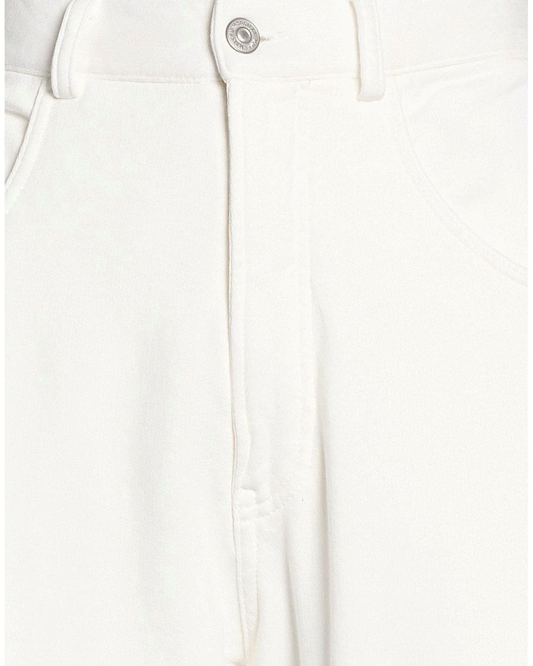 MM6 by Maison Margiela White Solid-Color High-Waist Casual Trousers