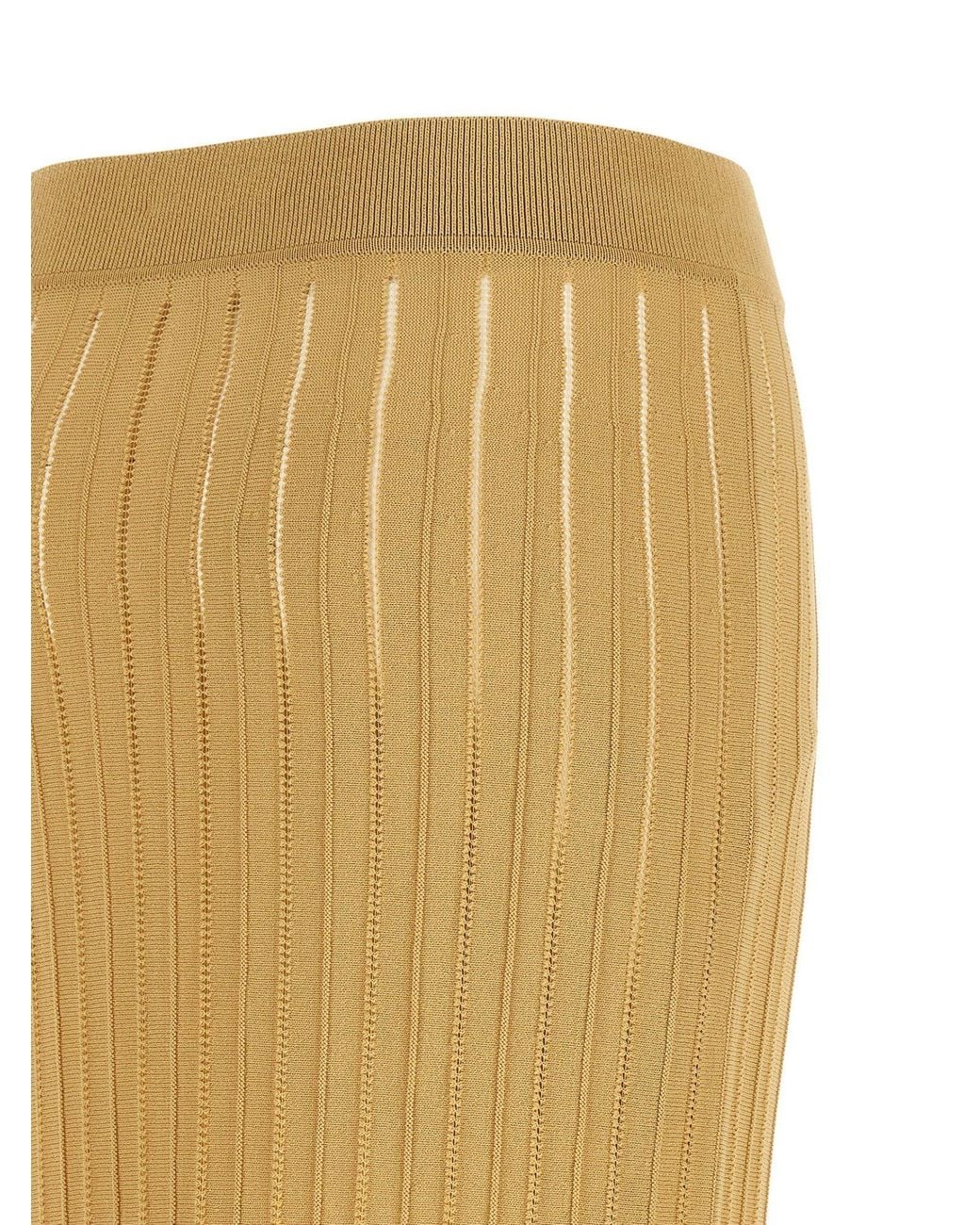 Balmain Metallic Fringed Skirt