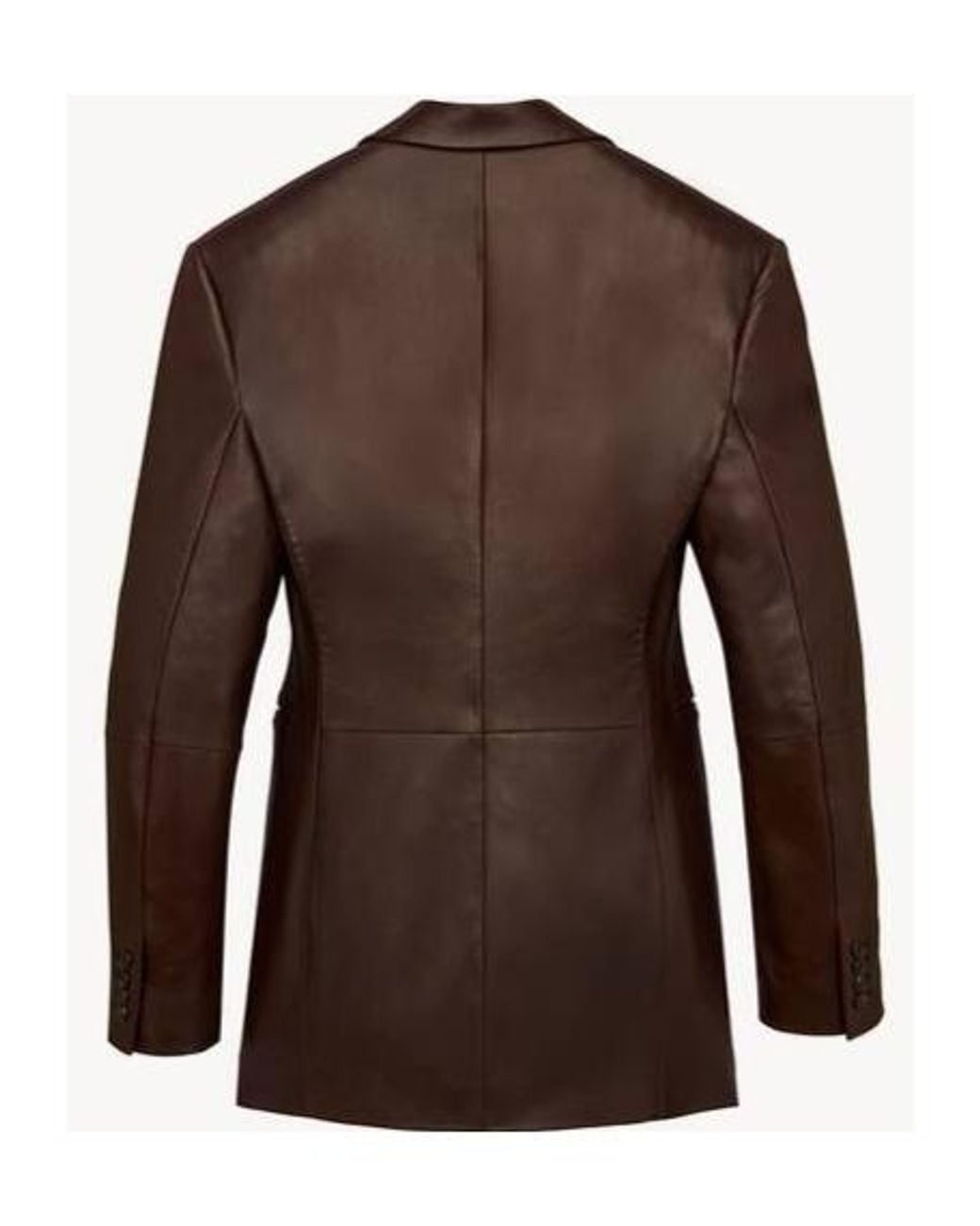 Saint Laurent Brown Peak-Lapel Single-Breasted Jacket for men
