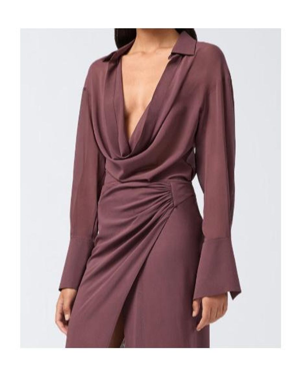 ANDAMANE Purple Lilia Cowl Neck Blouse