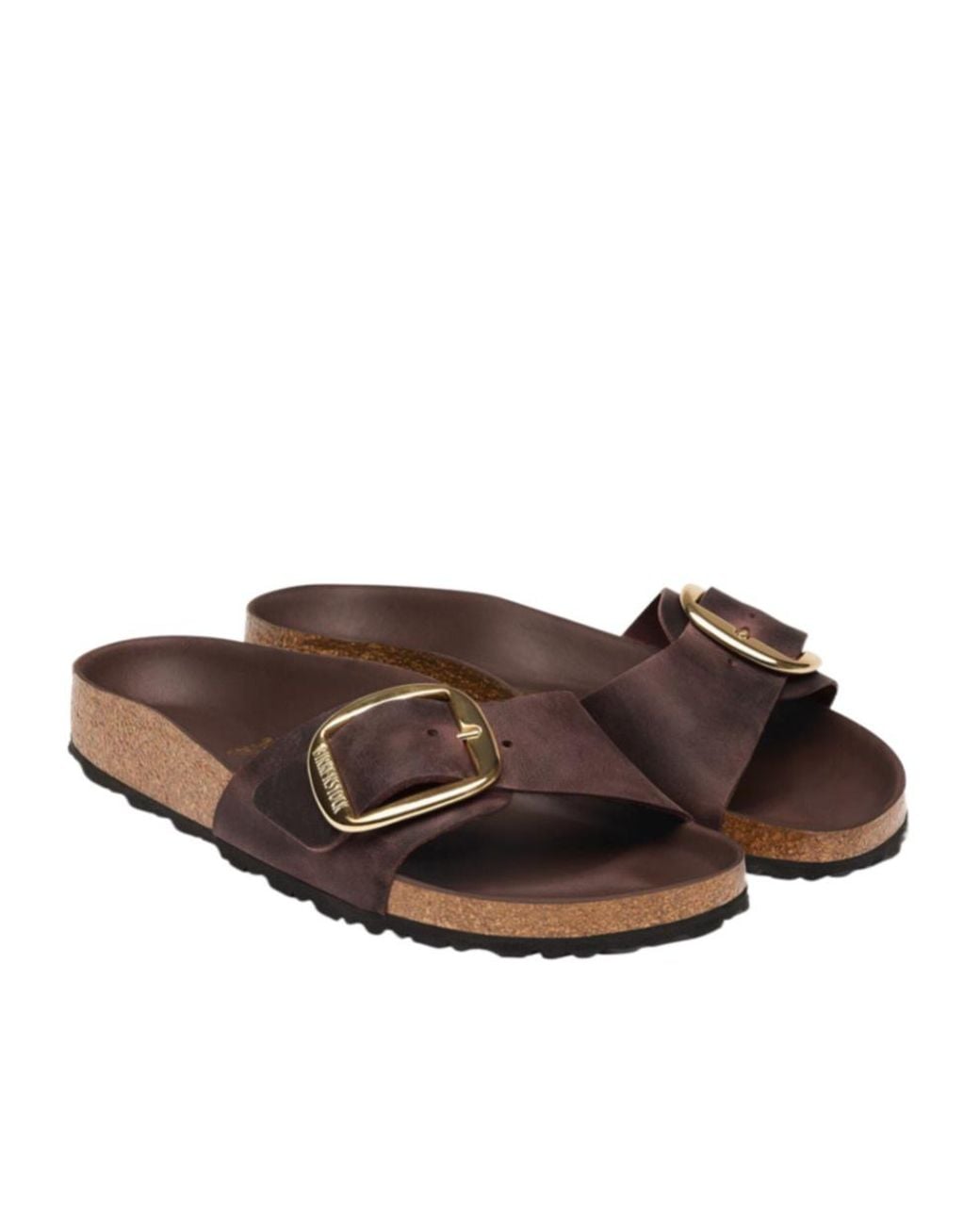 Birkenstock Brown Big Buckle Flat Sandals for men