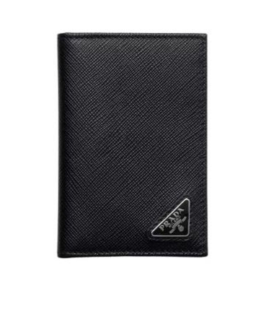 Prada Black Logo Card Holder for men