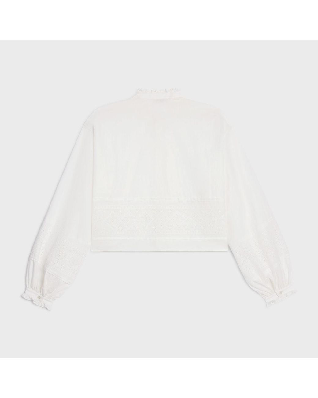 Céline White Embroidered Shirt