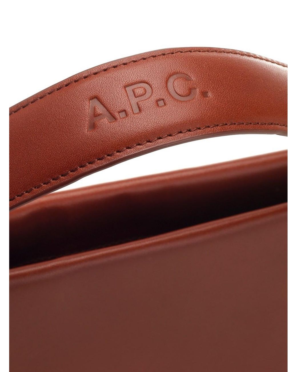 A.P.C. Brown Logo Printed Shoulder Bag