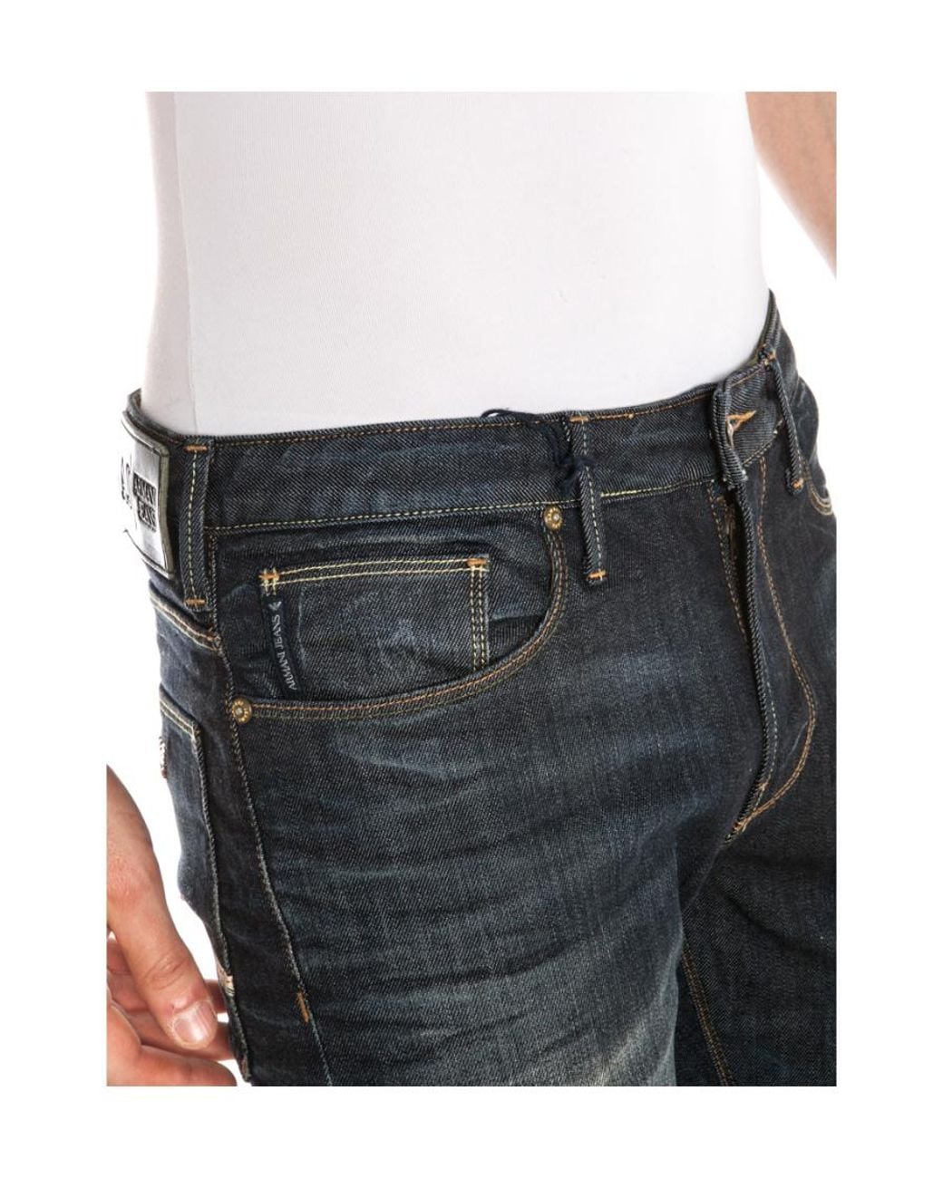 Armani Jeans Gray Logo Jeans for men