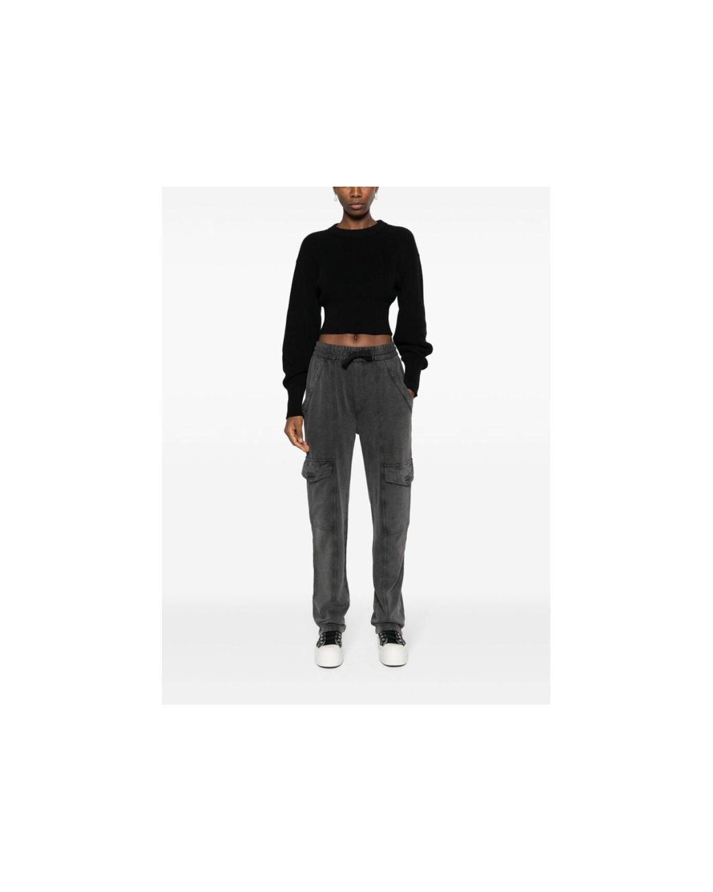 Isabel Marant Gray Isabel Marant Étoile Peorana Urban Drawstring Track Pants