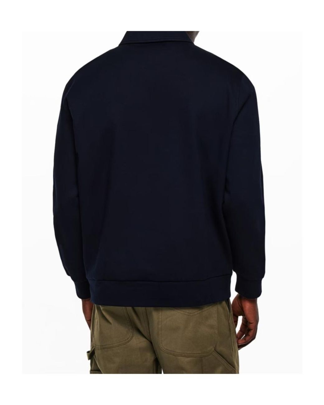 Moncler Blue Logo Zip-Up Sweatshirt for men