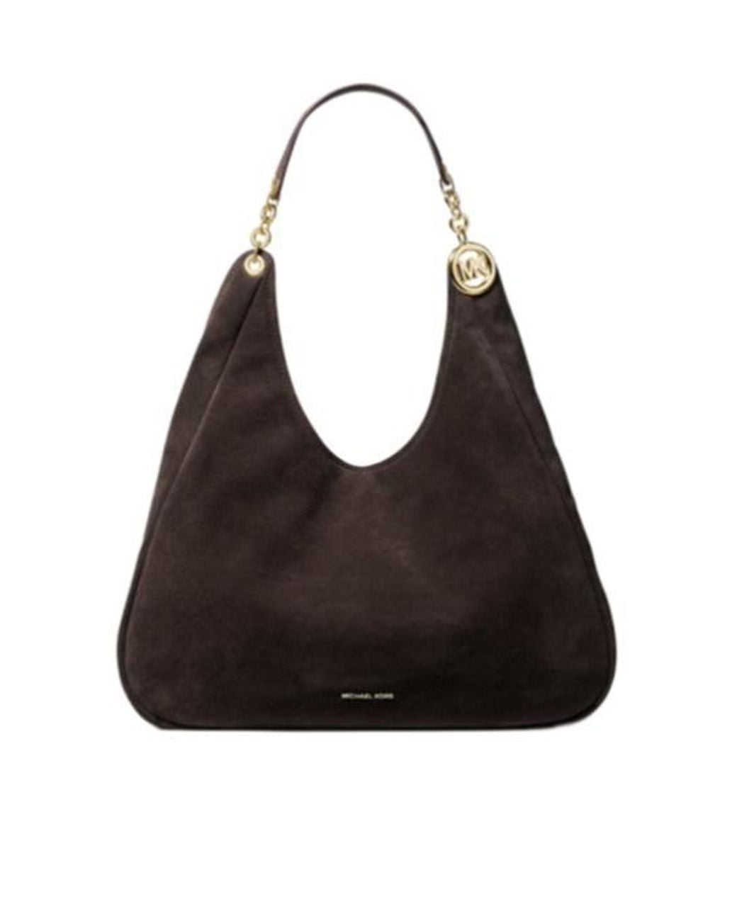 Michael Kors Black Ellie Large Suede Shoulder Bag