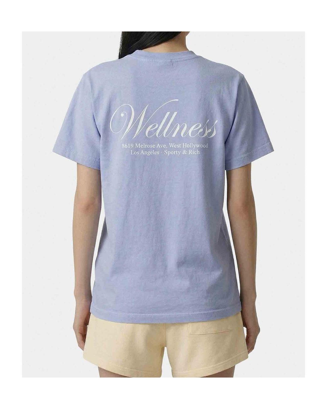 Sporty & Rich Blue Avenue Crew-Neck T-Shirt