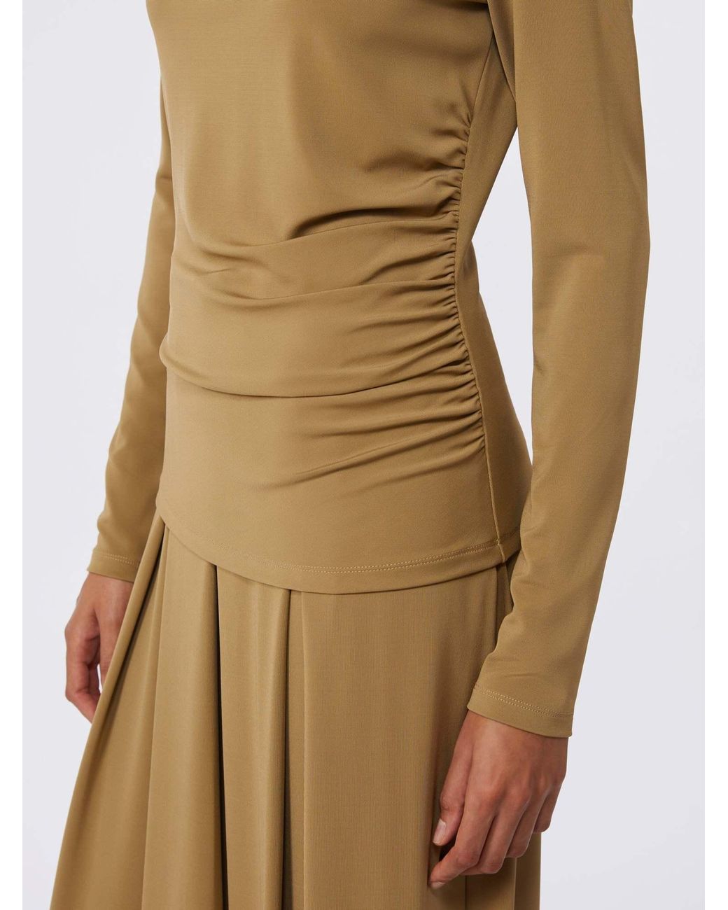 Max Mara Natural Gomma Ruched Top