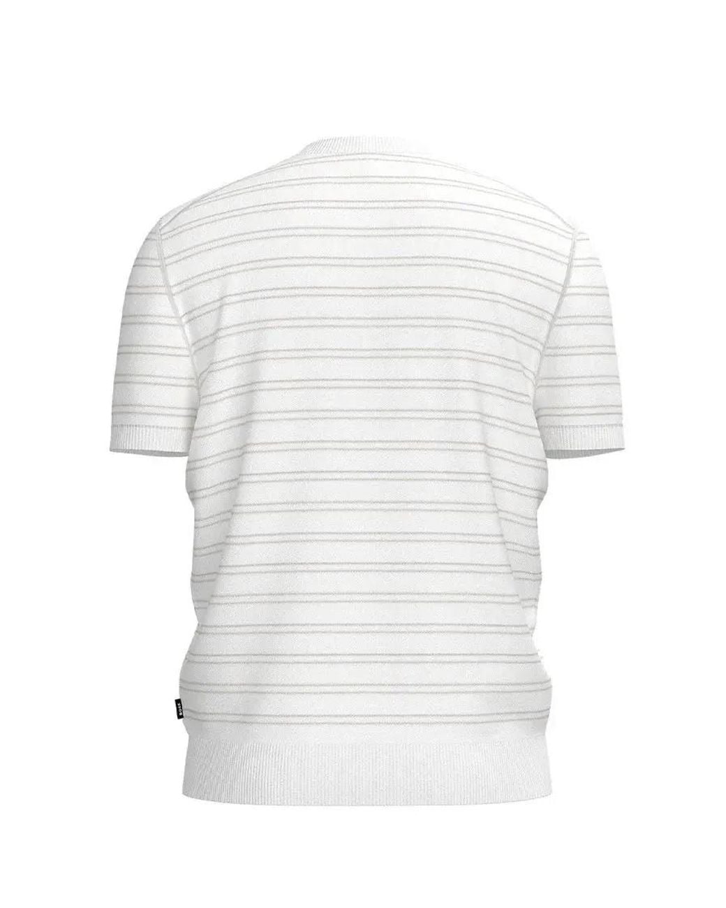 Boss White Boss Crewneck Short-Sleeved Jumper for men