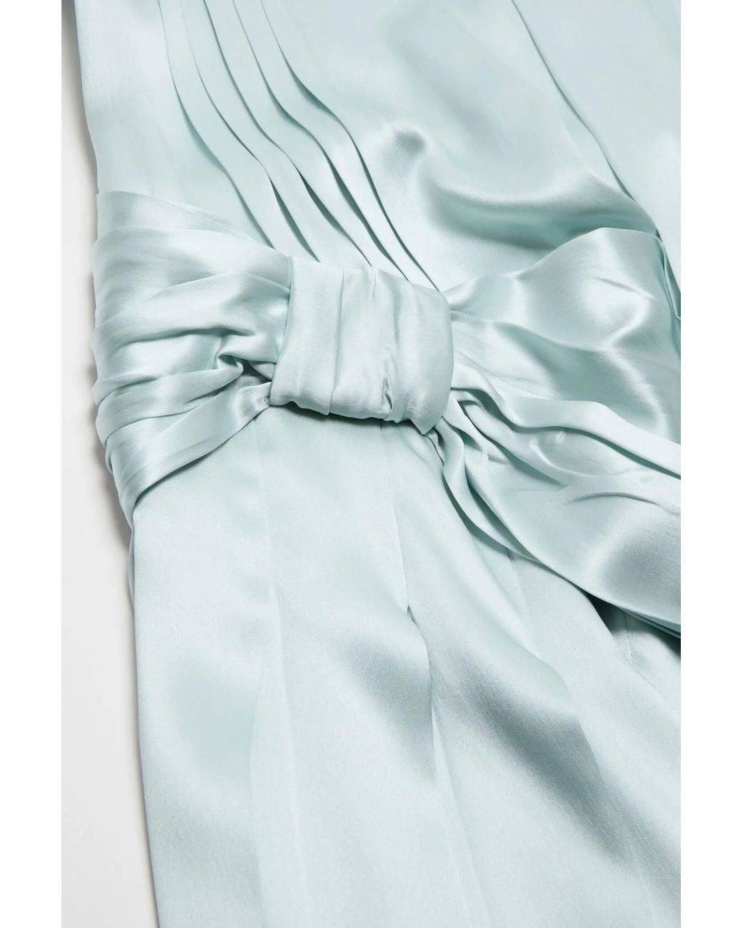 Acne Blue Silk Dress With Bows