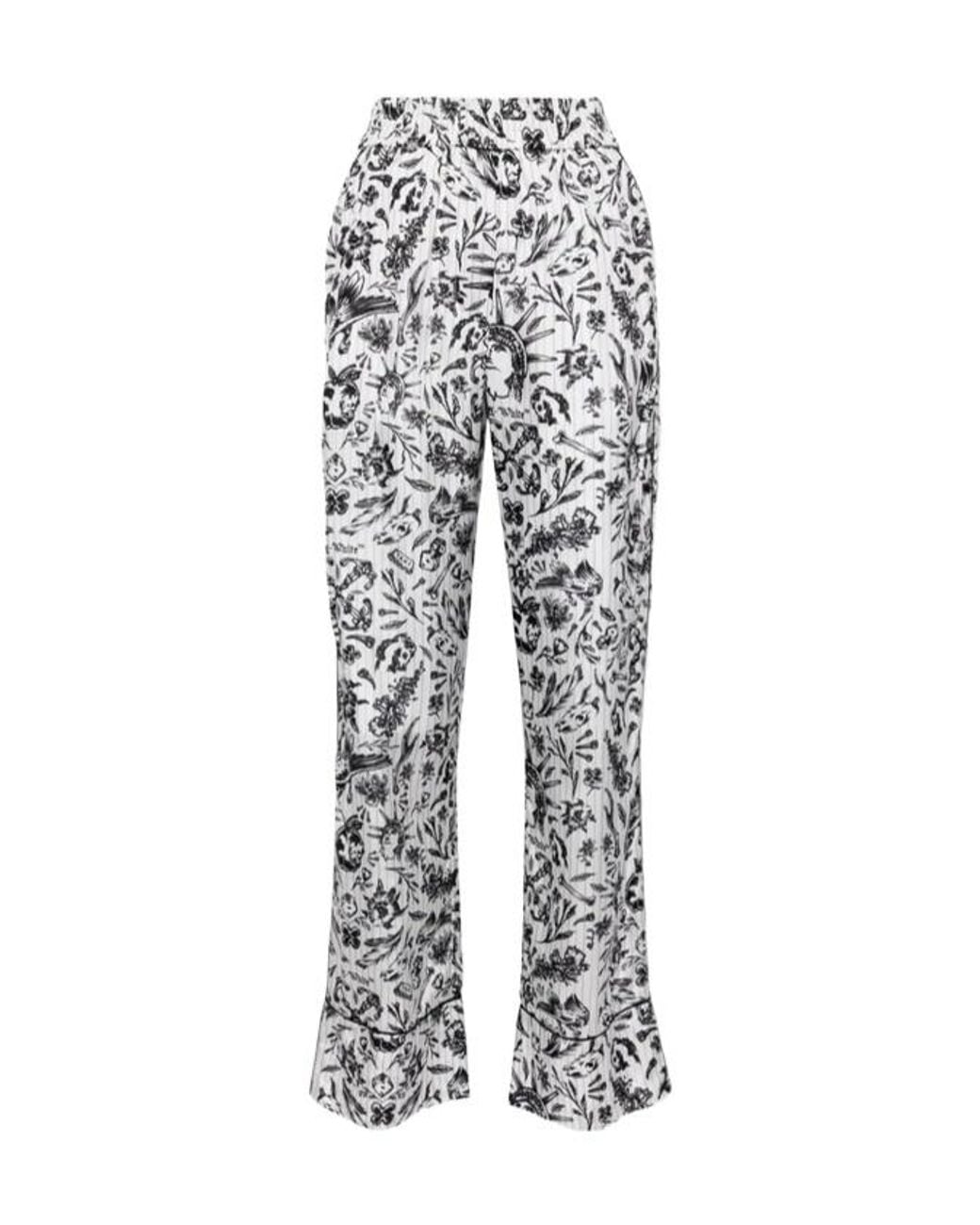 Off-White c/o Virgil Abloh White Tattoo-Print Pyjama Pants