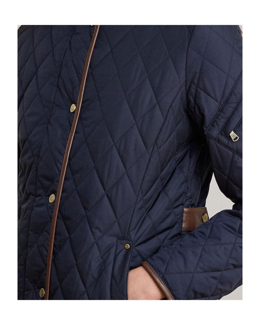 Ralph Lauren Blue Quilted Button-Up Jacket