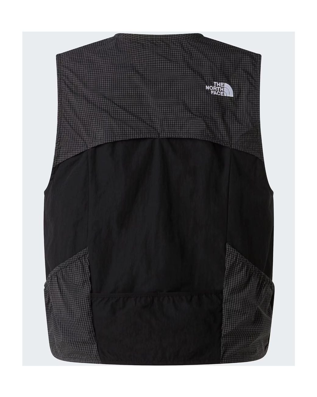 The North Face Black Grid Panel Vest Jacket for men