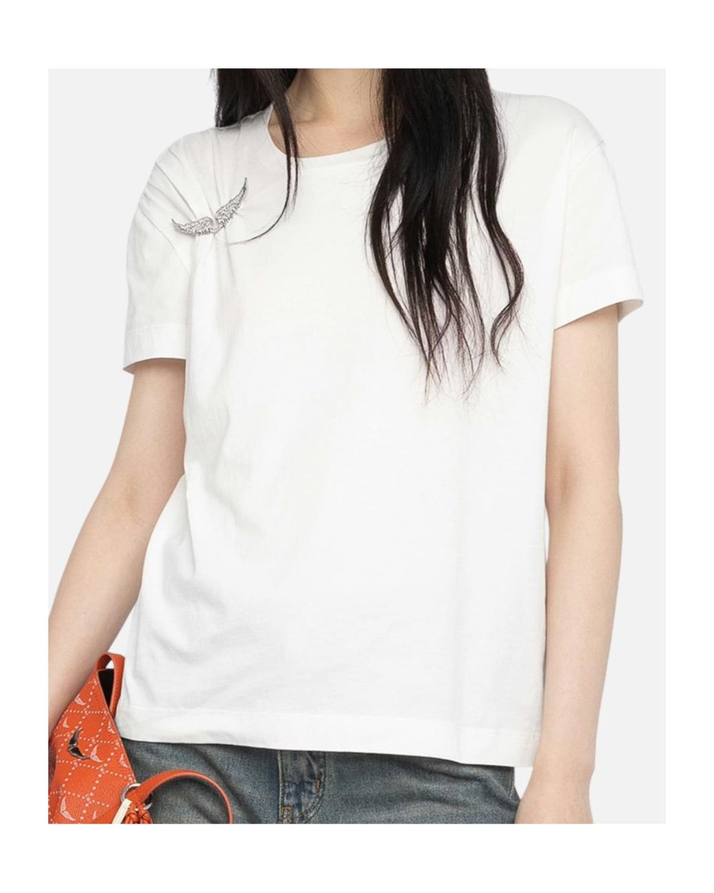 Zadig & Voltaire White Suzan Hc Embellished T-Shirt
