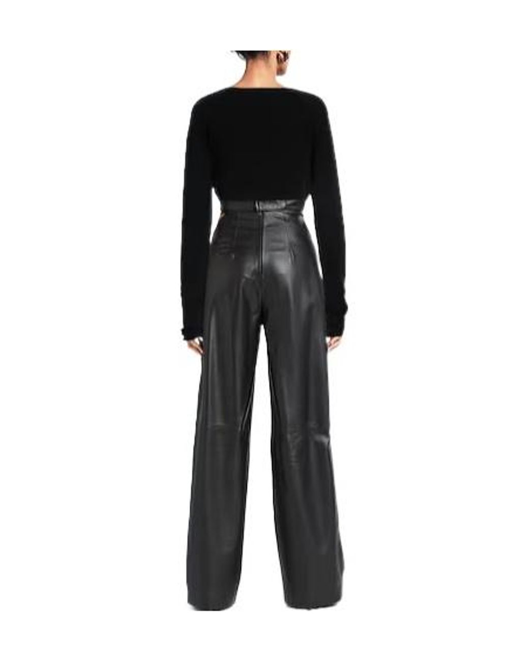Sportmax Black Wool Long Sleeve Top