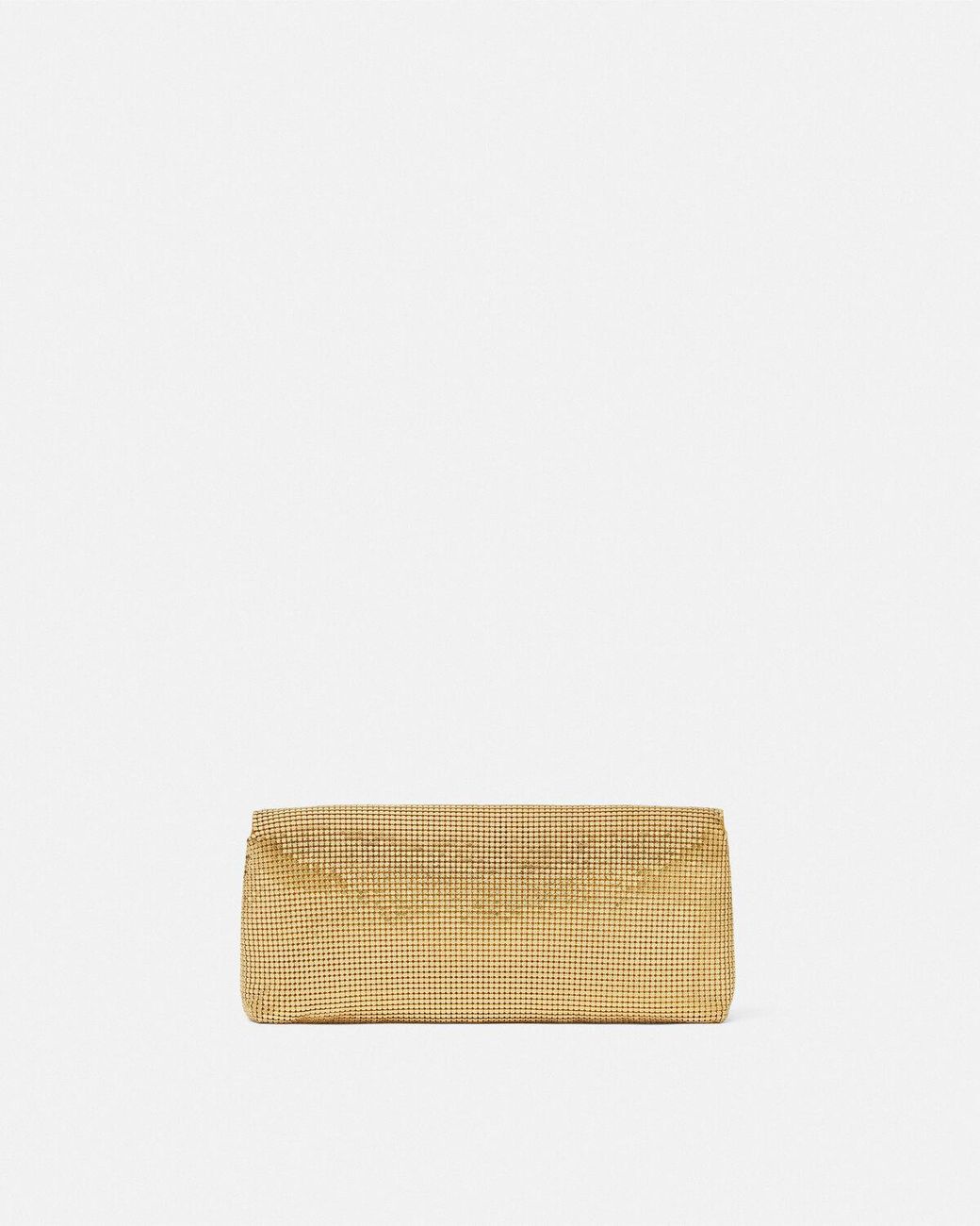 Versace Natural Embellished Chain-Linked Clutch Bag
