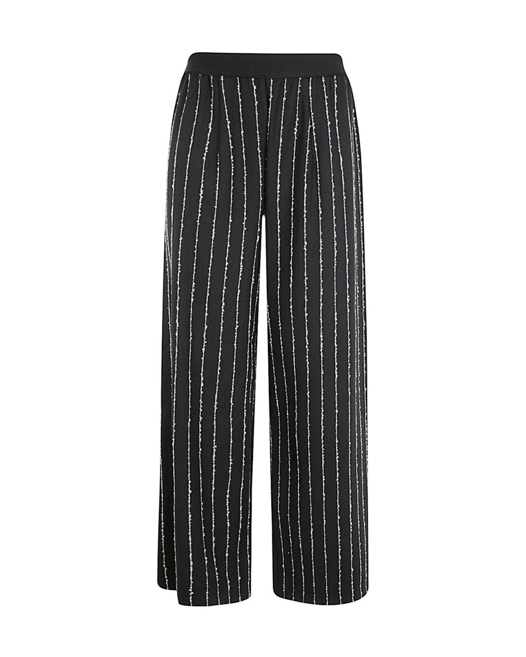 Maria Calderara Black Striped Trousers