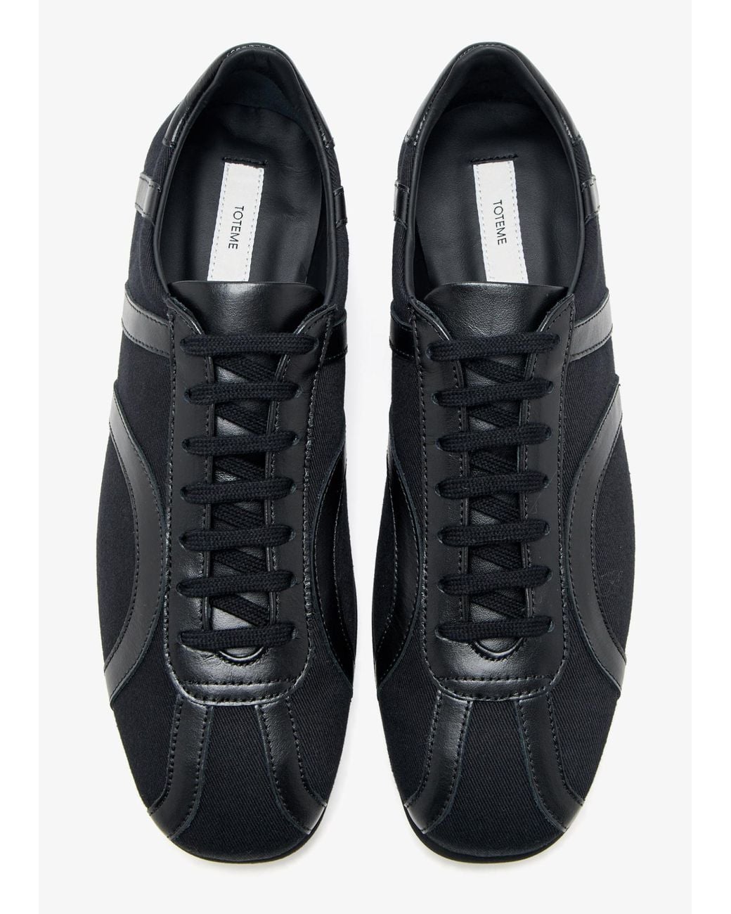 Totême Black Totême Lace-Up Sneakers