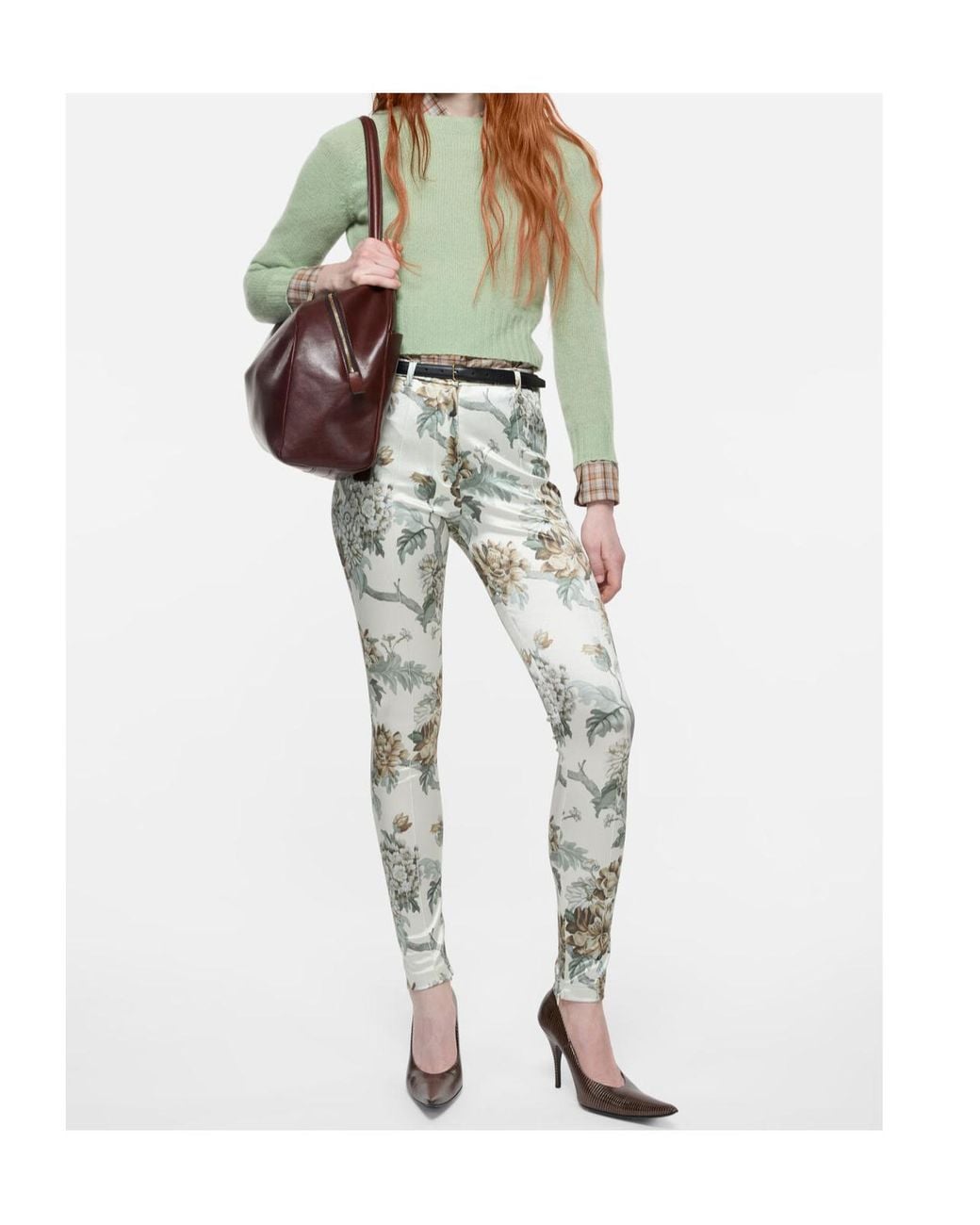 Acne Multicolor Fitted Printed Trousers