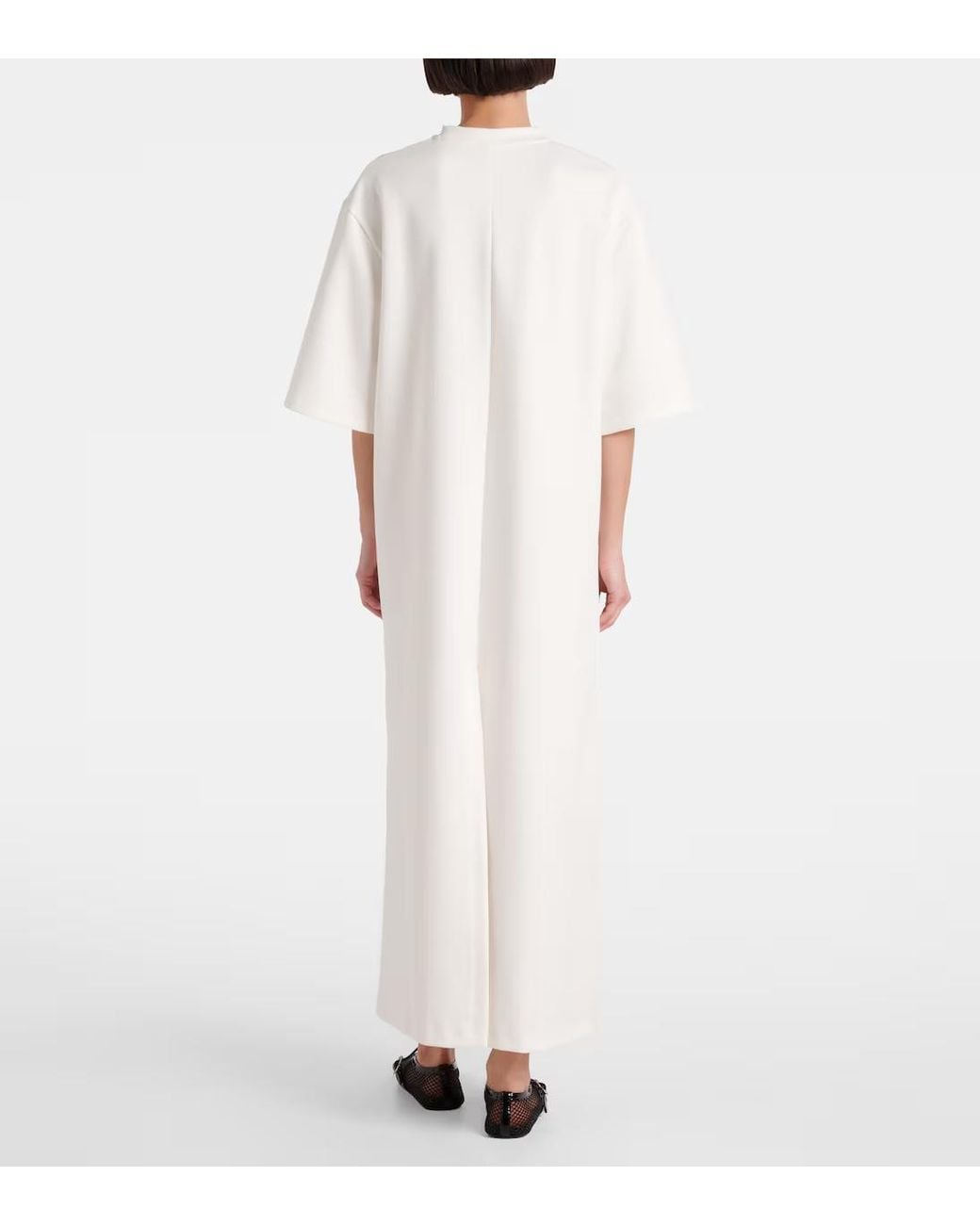 Wardrobe NYC White Round Neck Short Sleeve Dress
