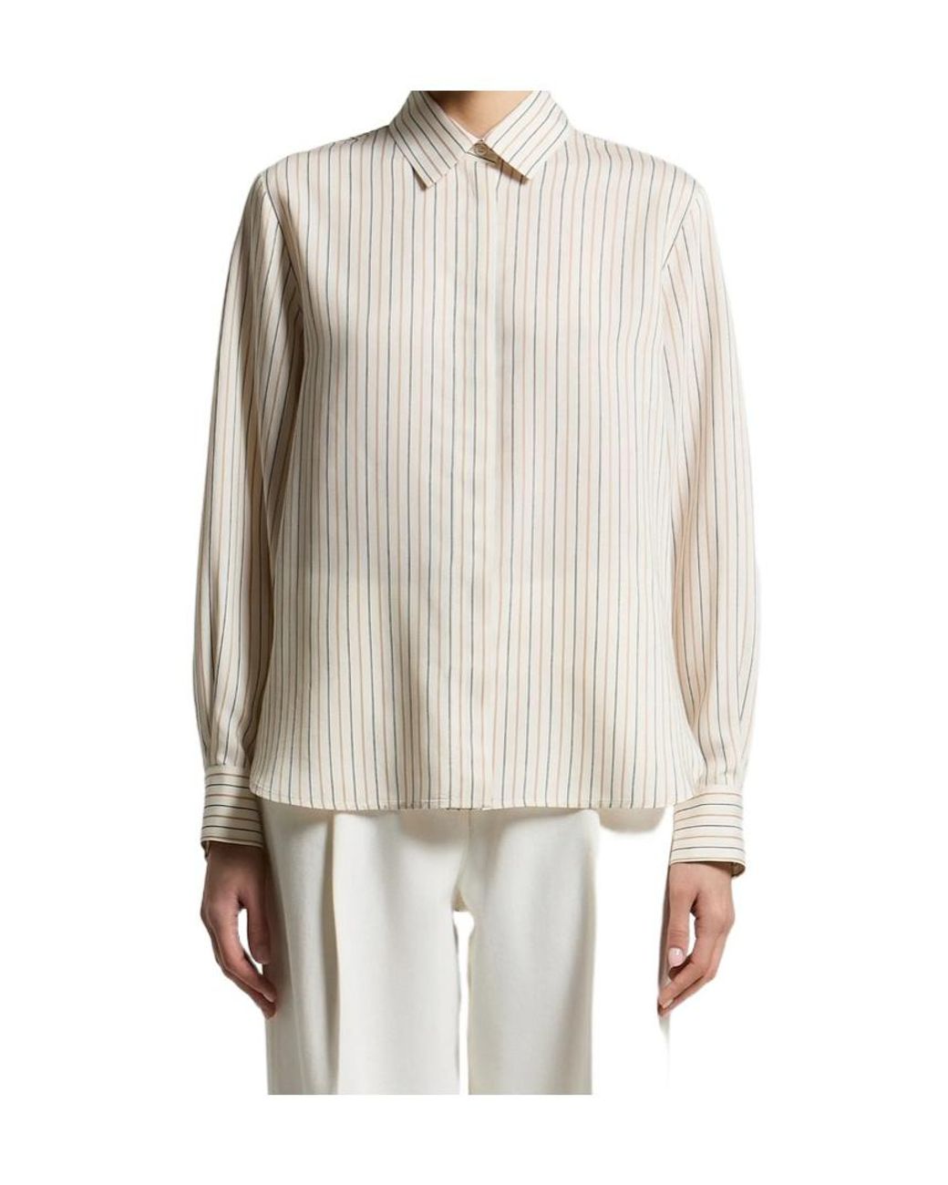 Peserico White Striped Shirt