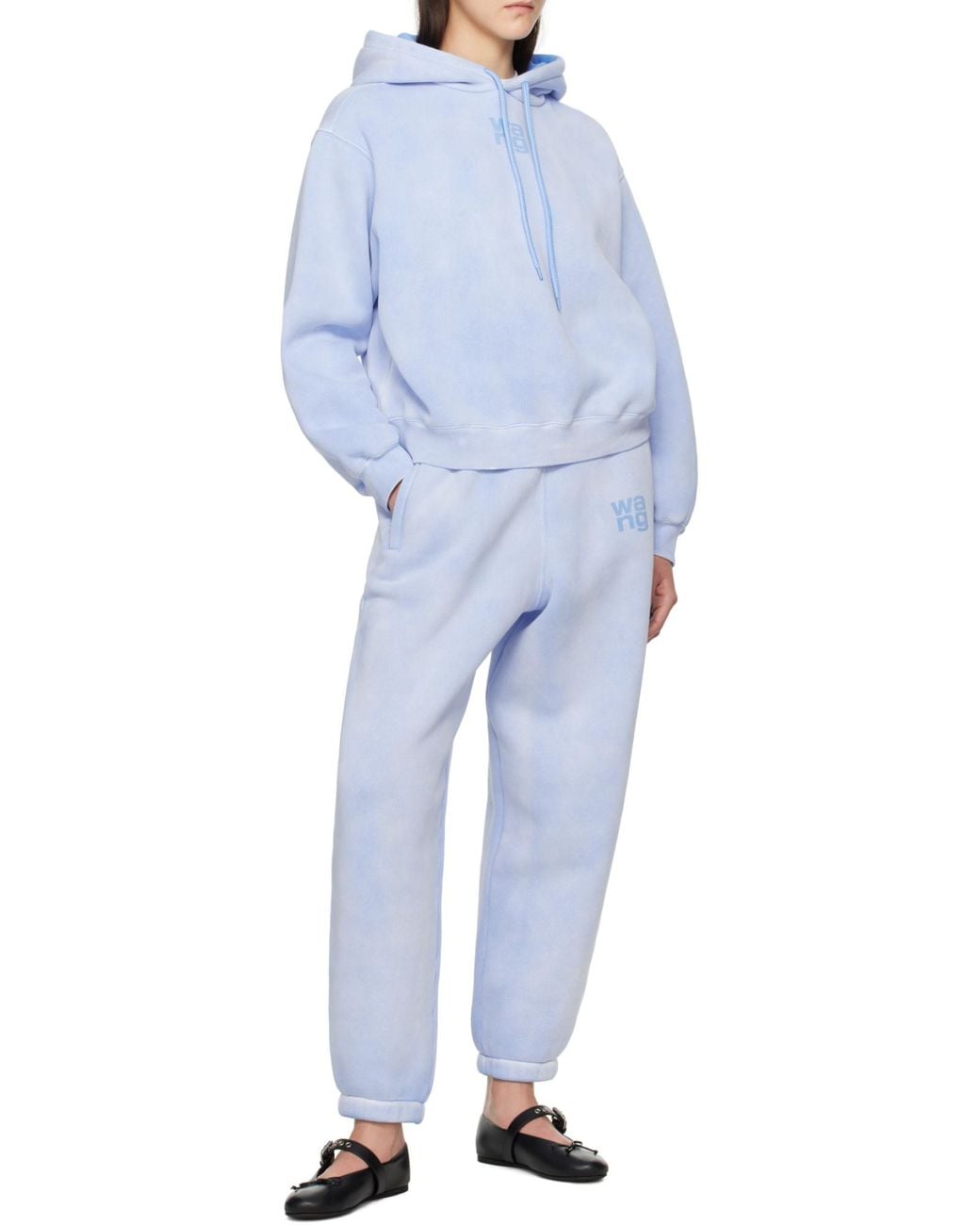 T By Alexander Wang Blue Alexander Wang Essential Terry Ribbed Hem Joggers
