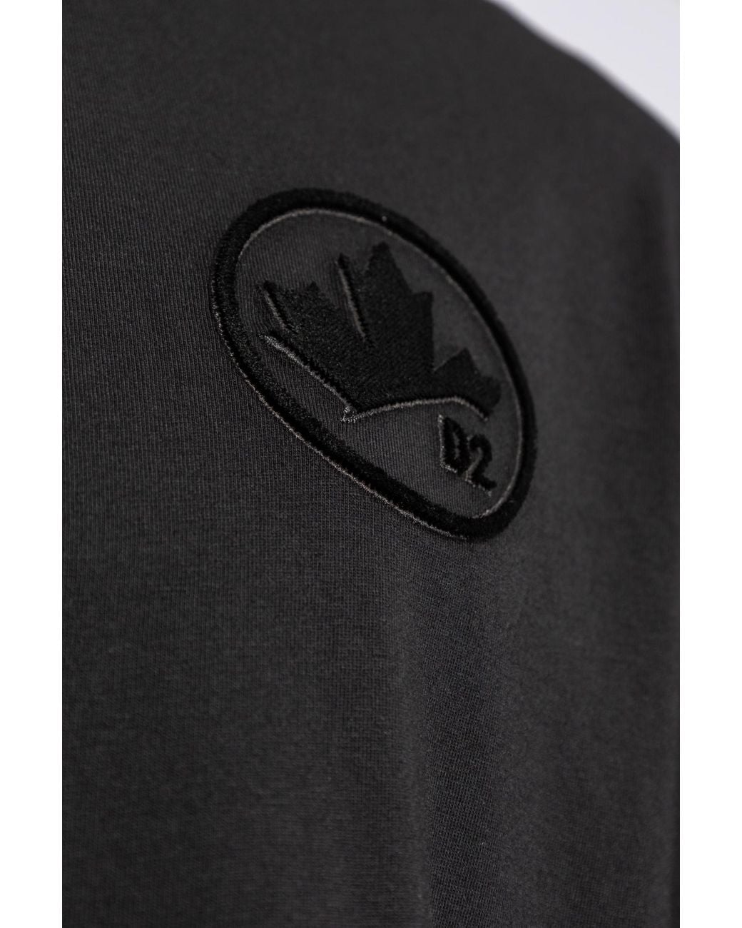 DSquared² Black Logo Patch Crewneck T-Shirt for men
