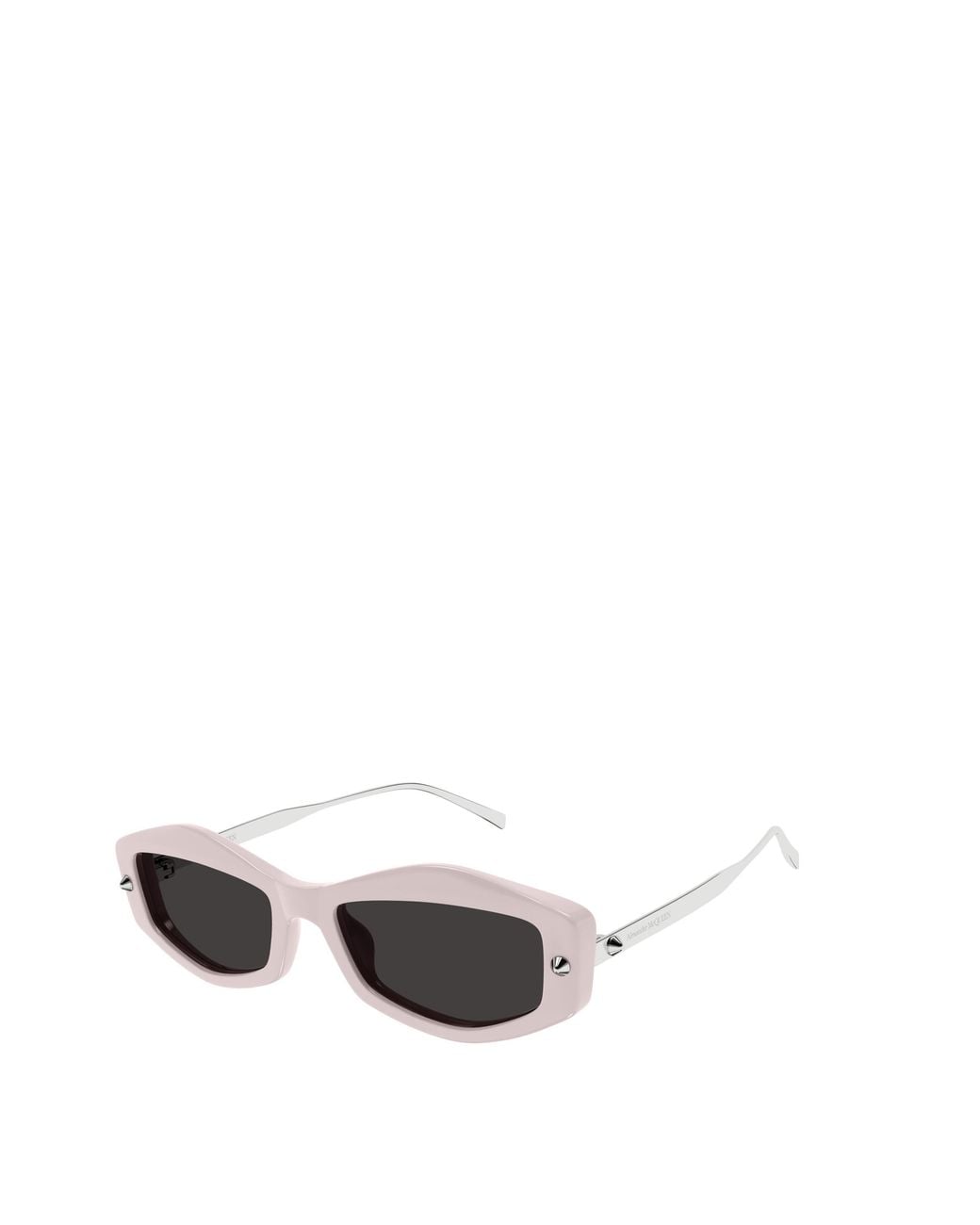 McQueen White Eyewear Rectangular Frame Sunglasses