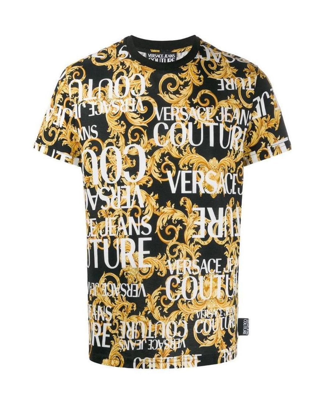Versace Jeans Multicolor Logo Printed T-Shirt for men