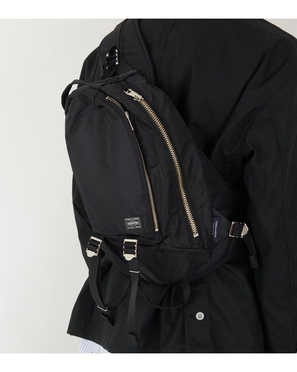 Comme des Garçons Black Zippered Shoulder Bag for men